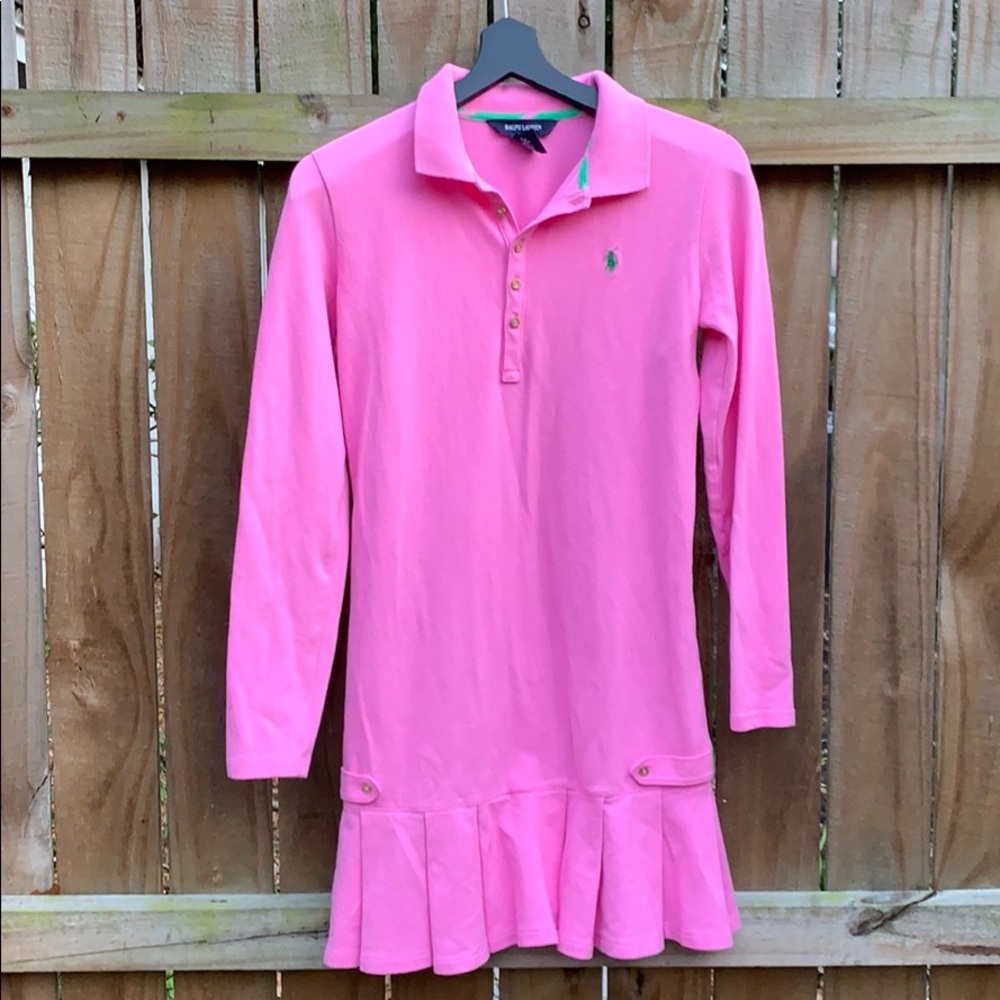 Ralph Lauren Bright Pink Polo Dress for Kids